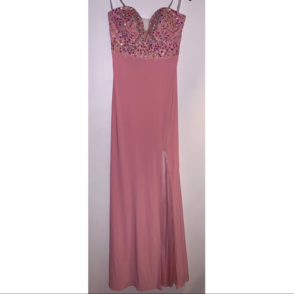Light pink prom dress